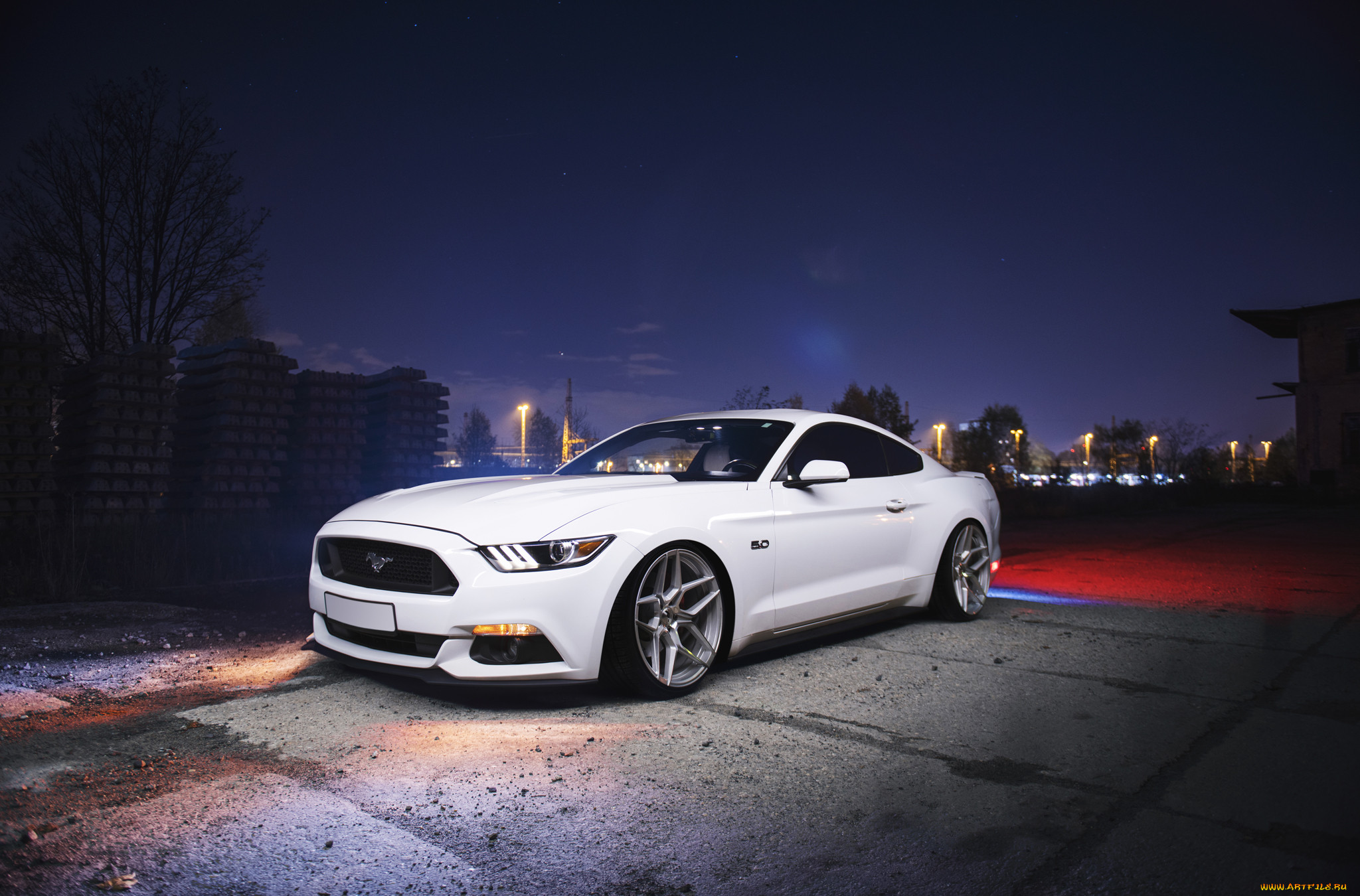 ford mustang, , ford, mustang, white, stance, muscle, car, city